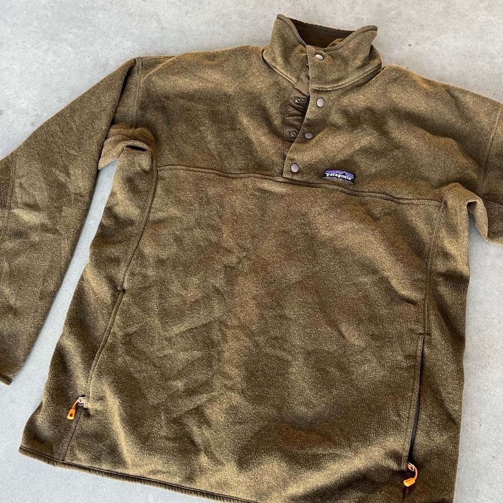Patagonia Olive Green Snap‑Pullover Fleece - Picture 2 of 10